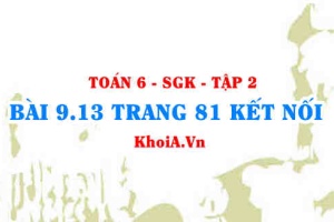 Bài 9.13 trang 81 Toán 6 Tập 2 Kết nối tri thức